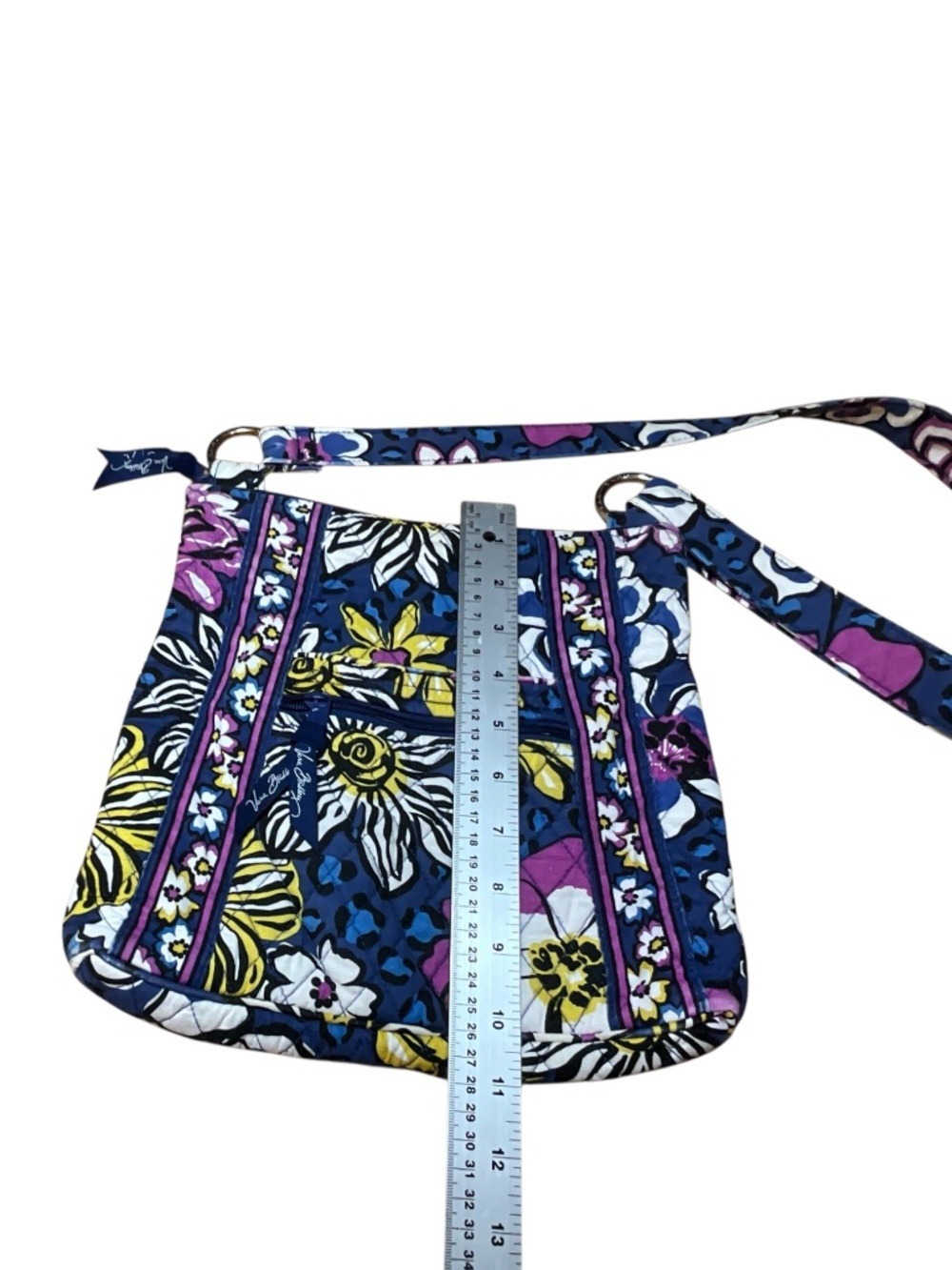 VERA BRADLEY African Violet Print Crossbody Hipster Bag Adjustable Strap - Picture 9 of 11